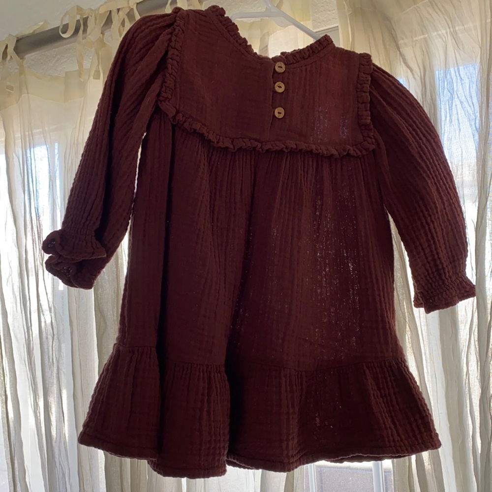 Zara Ruffled Textured Dress - Picture 2 of 4